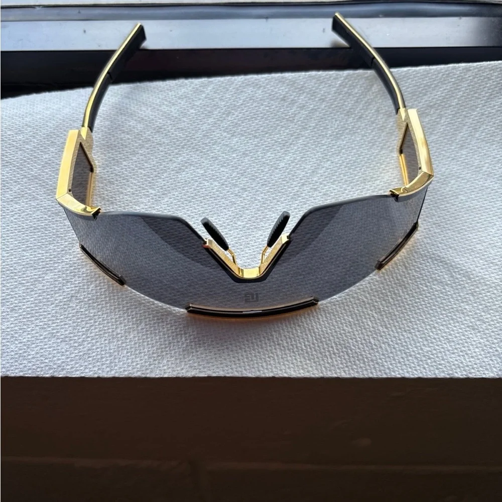 Balmain Black and Gold Flèche Sunglasses - Picture 9 of 12